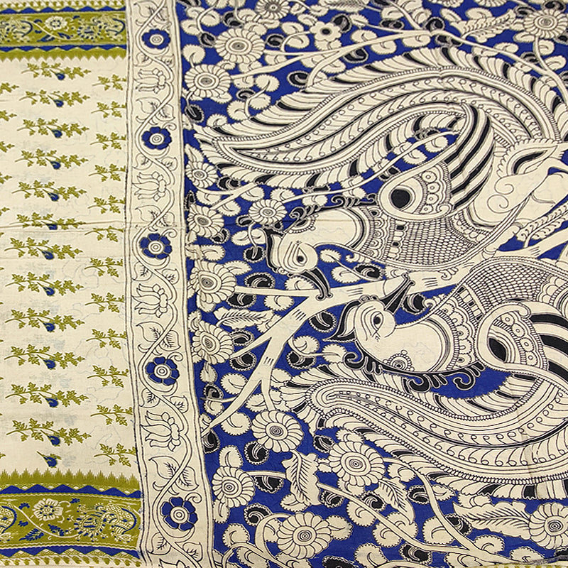 Hayagrivas Sandal Kalamkari Cotton Saree KSBE107B1-21