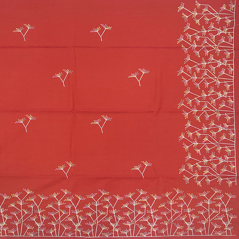 Hayagrivas Rust Orange Fancy Cotton Saree KBE2167A1-41