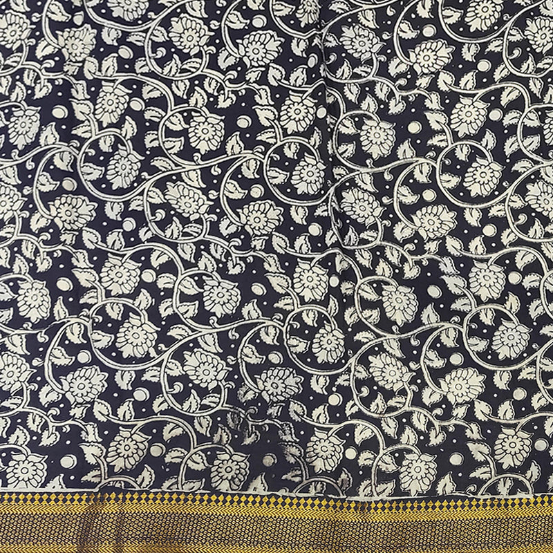 Hayagrivas Blue Pure Chanderi Cotton Saree KBE2212B20-3