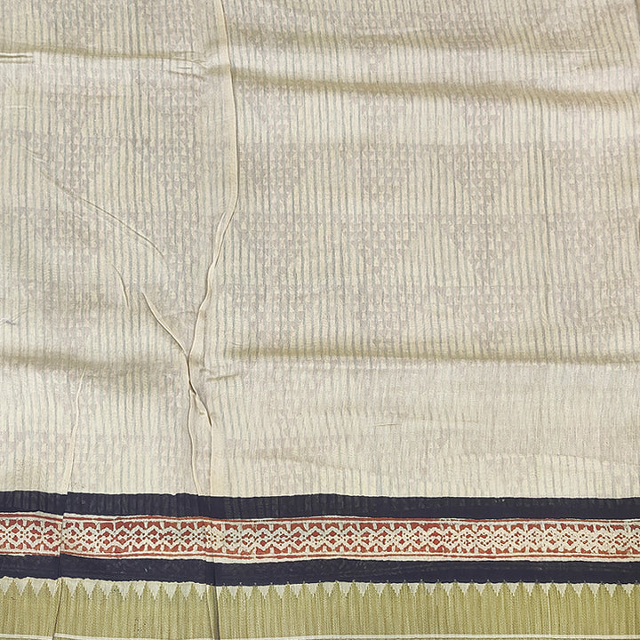 Hayagrivas Beige Pure Chanderi Cotton Saree KSBE107B7-25