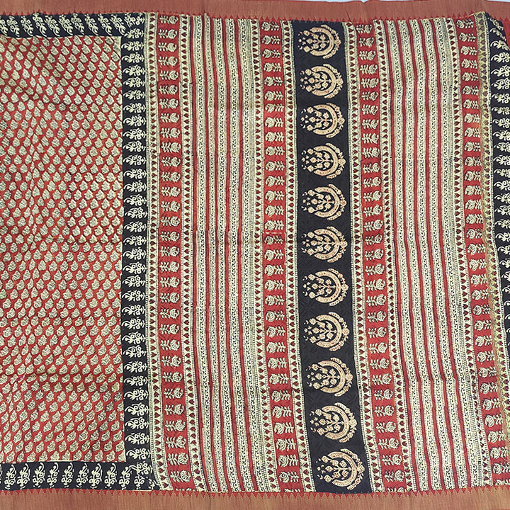 Hayagrivas Maroon Pure Chanderi Cotton Saree KSBE107B7-11