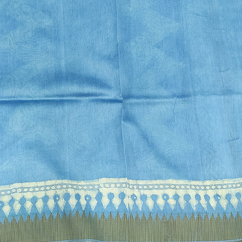 Hayagrivas Sky Blue Pure Chanderi Cotton Saree KSBE107B7-23