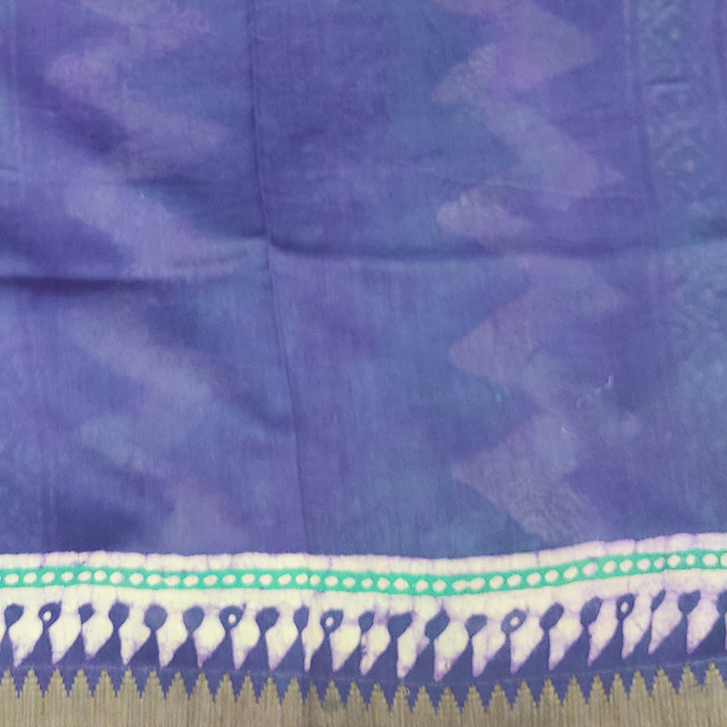 Hayagrivas Indigo Blue Pure Chanderi Cotton Saree KSBE107B7-10