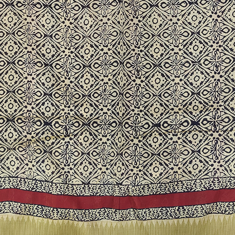 Hayagrivas Sandal Pure Chanderi Cotton Saree KBE1169I1-14