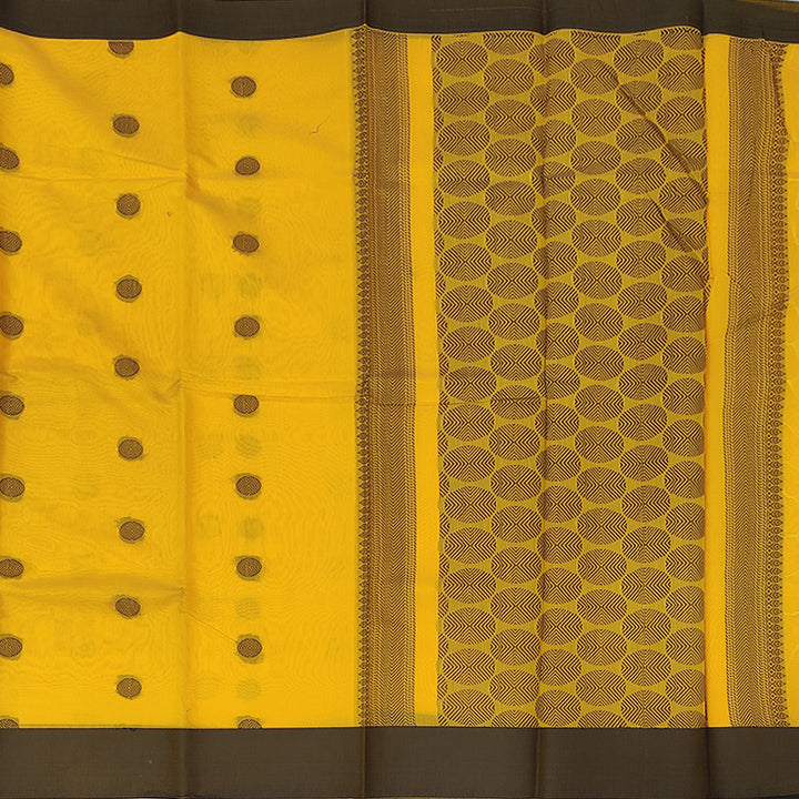 Hayagrivas Turmeric Yellow Pure Cotton Saree BBD1126K2-13