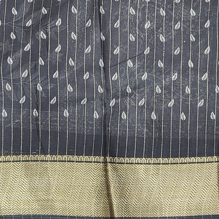 Hayagrivas Grey Fancy Cotton Saree KBE2211A3-7