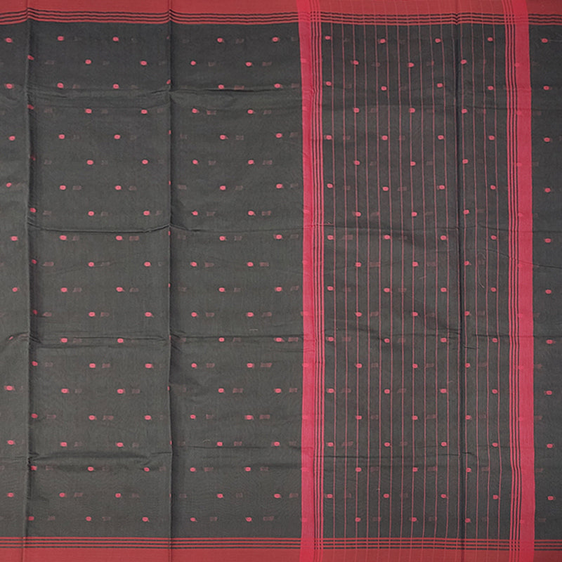 Hayagrivas Black Pure Cotton Saree KBE2383B3-4