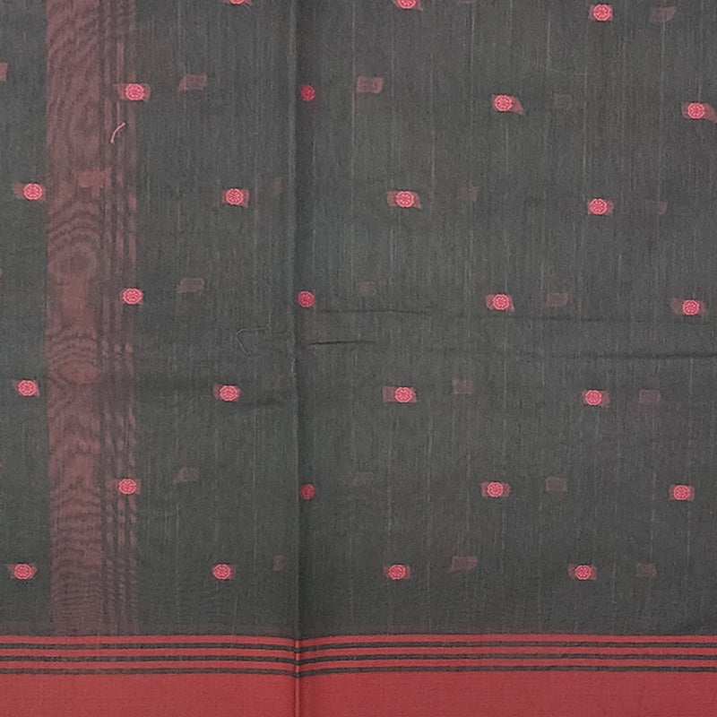 Hayagrivas Black Pure Cotton Saree KBE2383B3-4