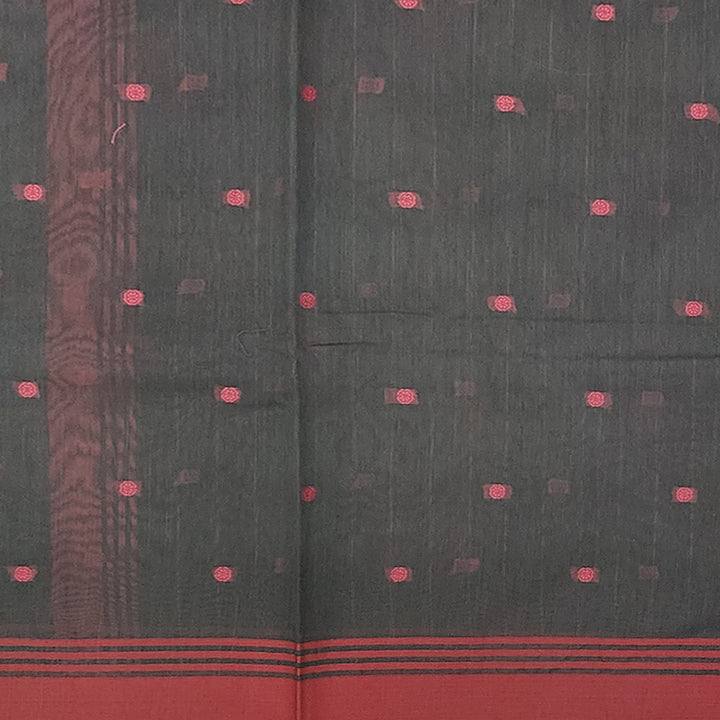 Hayagrivas Black Pure Cotton Saree KBE2383B3-4