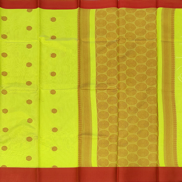 Hayagrivas Neon Green Pure Cotton Saree BBD1126K2-11