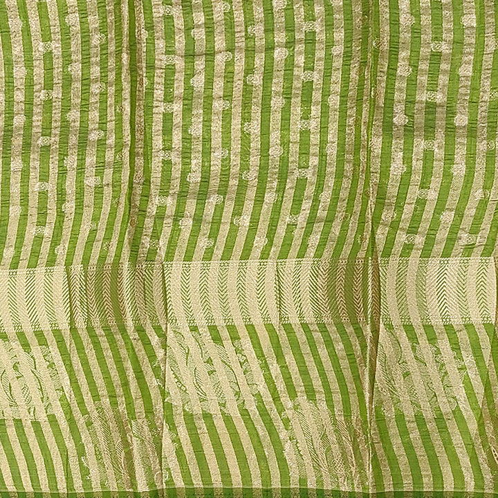 Hayagrivas Parrot Green Fancy Cotton Saree KBE2232B2-1