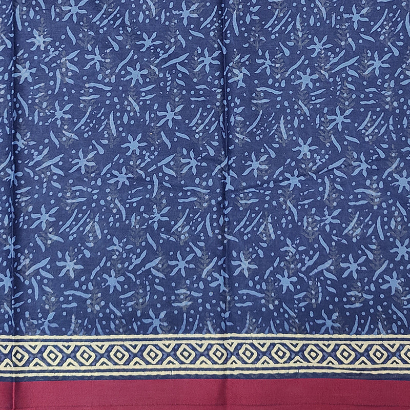 Hayagrivas Indigo Blue Pure Cotton Saree KBE2544C2-4