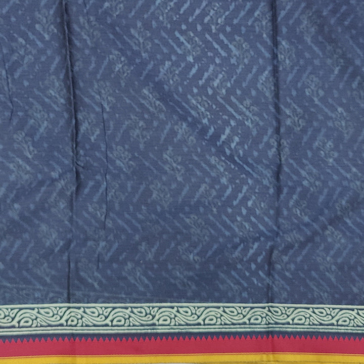 Hayagrivas Indigo Blue Pure Cotton Saree KBE2544C2-7