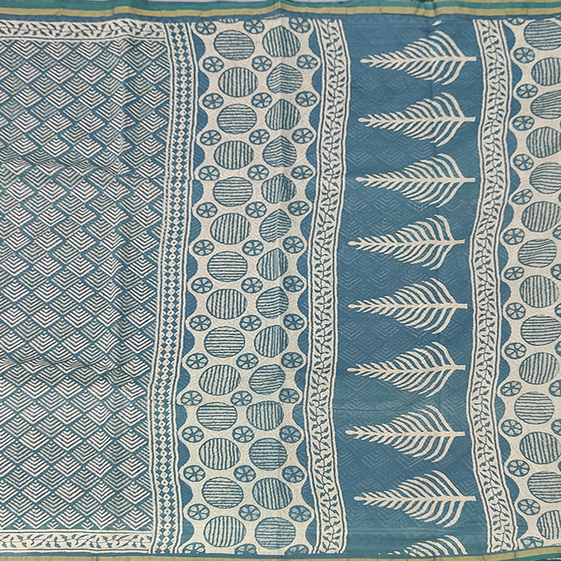 Hayagrivas Sky Blue Pure Cotton Saree KBE2544C15-12