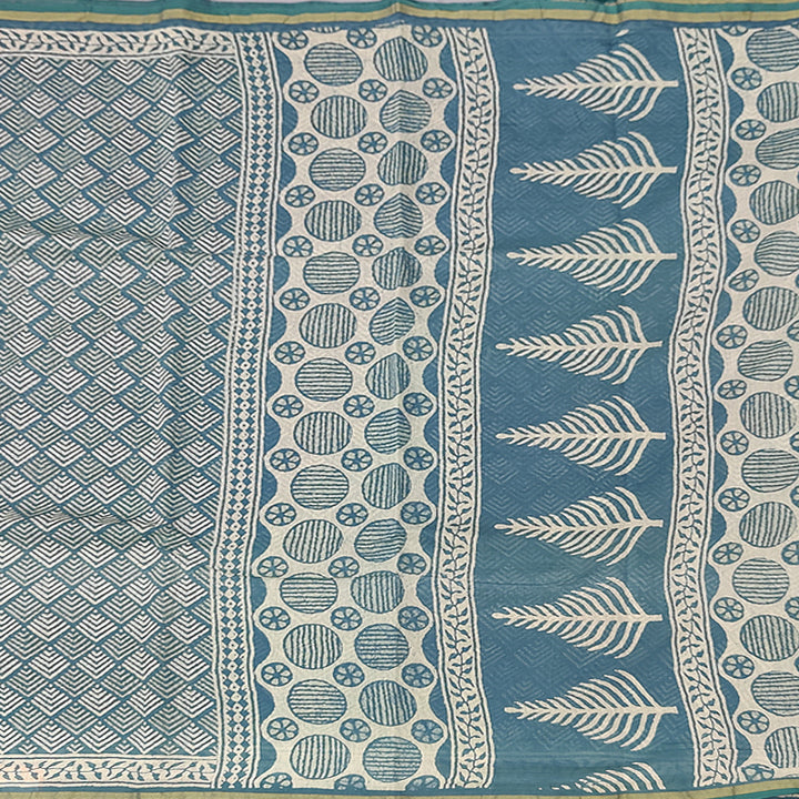 Hayagrivas Sky Blue Pure Cotton Saree KBE2544C15-12
