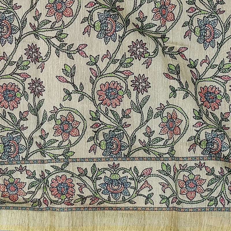 Hayagrivas Grey Fancy Cotton Saree KBE2544C17-1