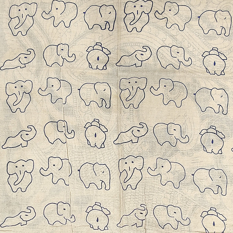 Hayagrivas Beige Kalamkari Cotton Saree SSCBF73E1-17
