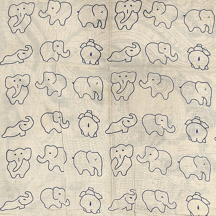 Hayagrivas Beige Kalamkari Cotton Saree SSCBF73E1-17