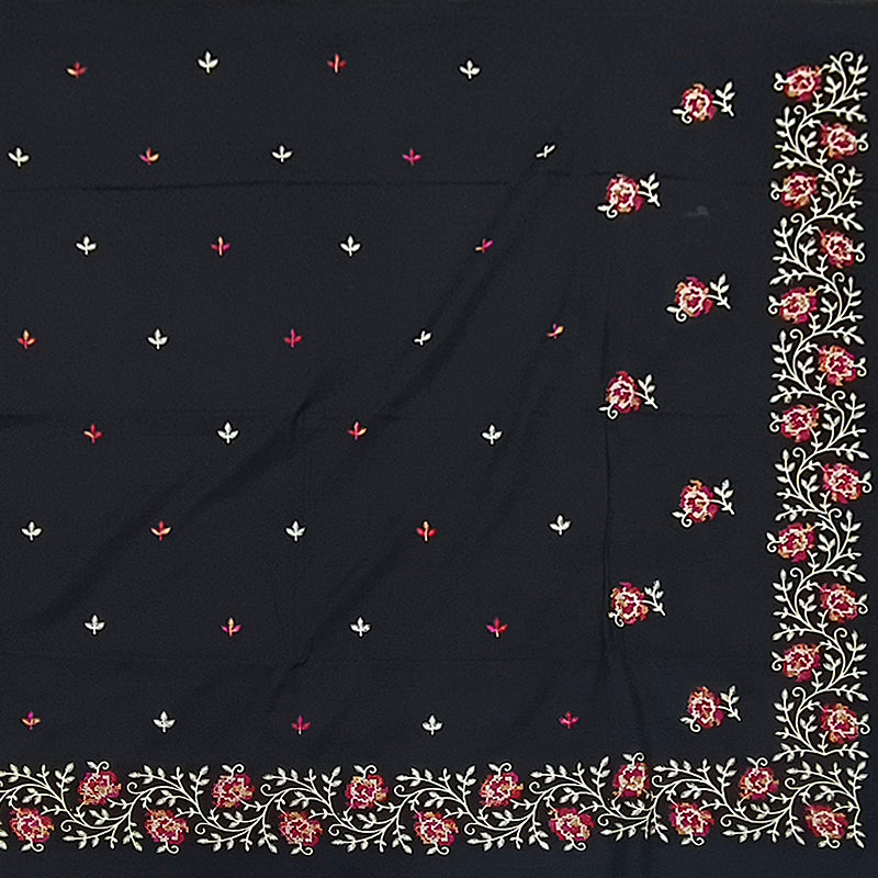 Hayagrivas Black Fancy Cotton Saree KBE2167A4-15