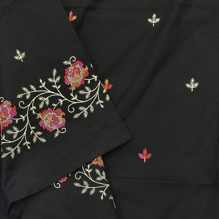 Hayagrivas Black Fancy Cotton Saree KBE2167A4-15