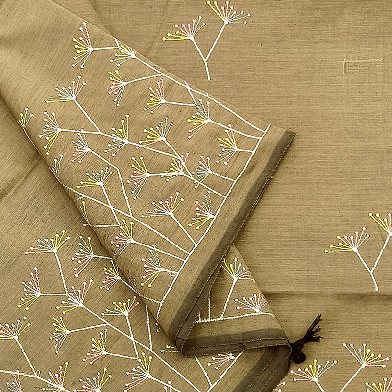 Hayagrivas Elephant Grey Fancy Cotton Saree KBE2167A1-44