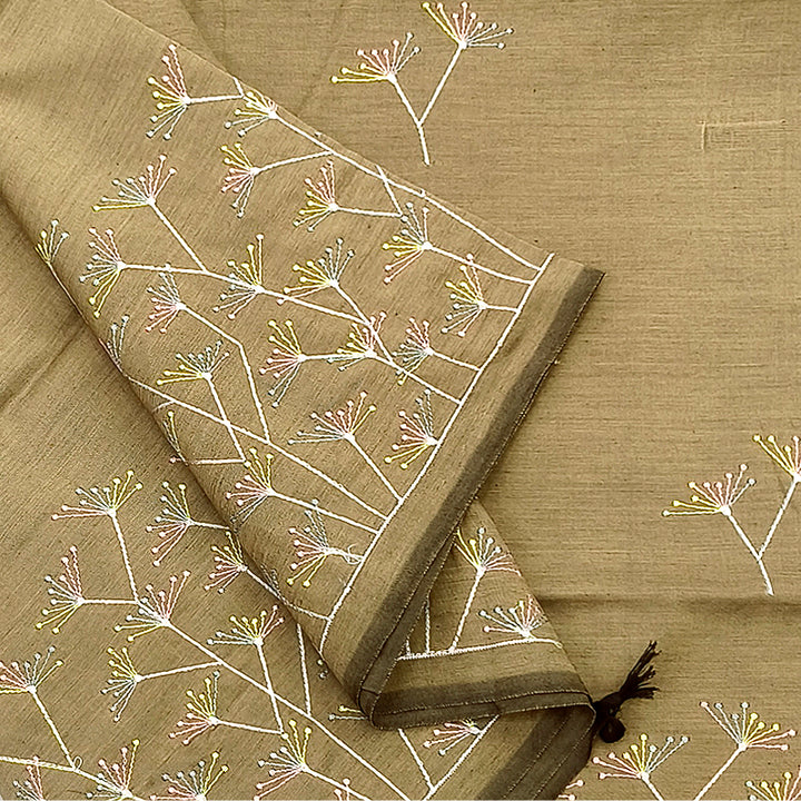 Hayagrivas Elephant Grey Fancy Cotton Saree KBE2167A1-44