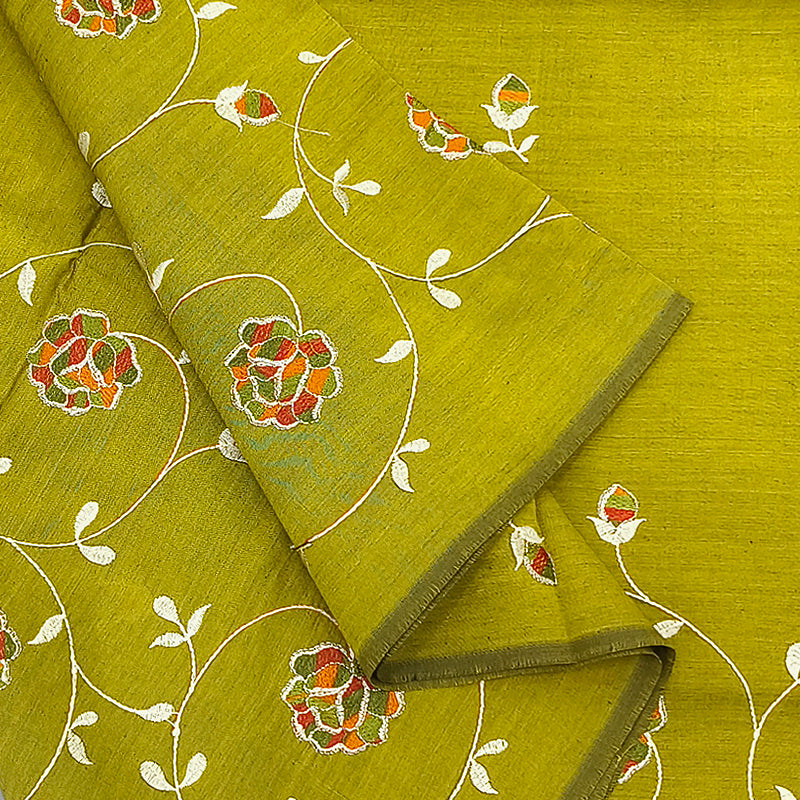 Hayagrivas Olive Green Fancy Cotton Saree KBE2167A4-27