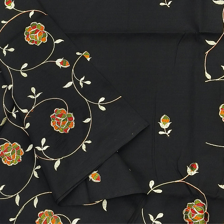 Hayagrivas Black Fancy Cotton Saree KBE2167A4-41