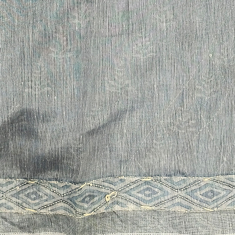 Hayagrivas Bluish-Bluish-Grey Fancy Cotton Saree KBE2544C7-2