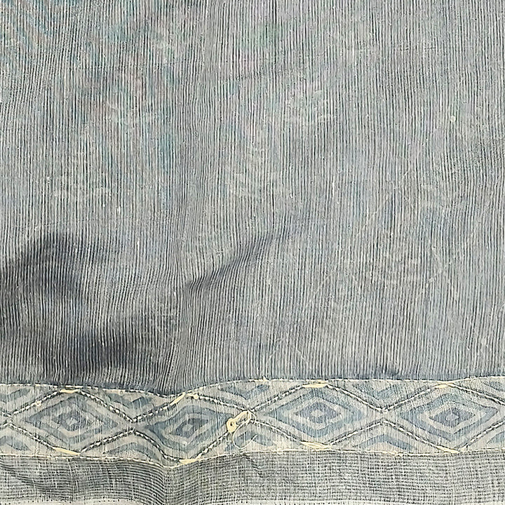 Hayagrivas Bluish-Bluish-Grey Fancy Cotton Saree KBE2544C7-2
