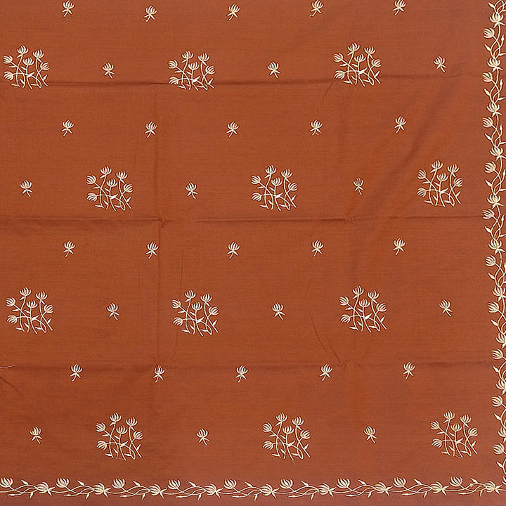 Hayagrivas Rust Orange Fancy Cotton Saree KBE2167A1-38