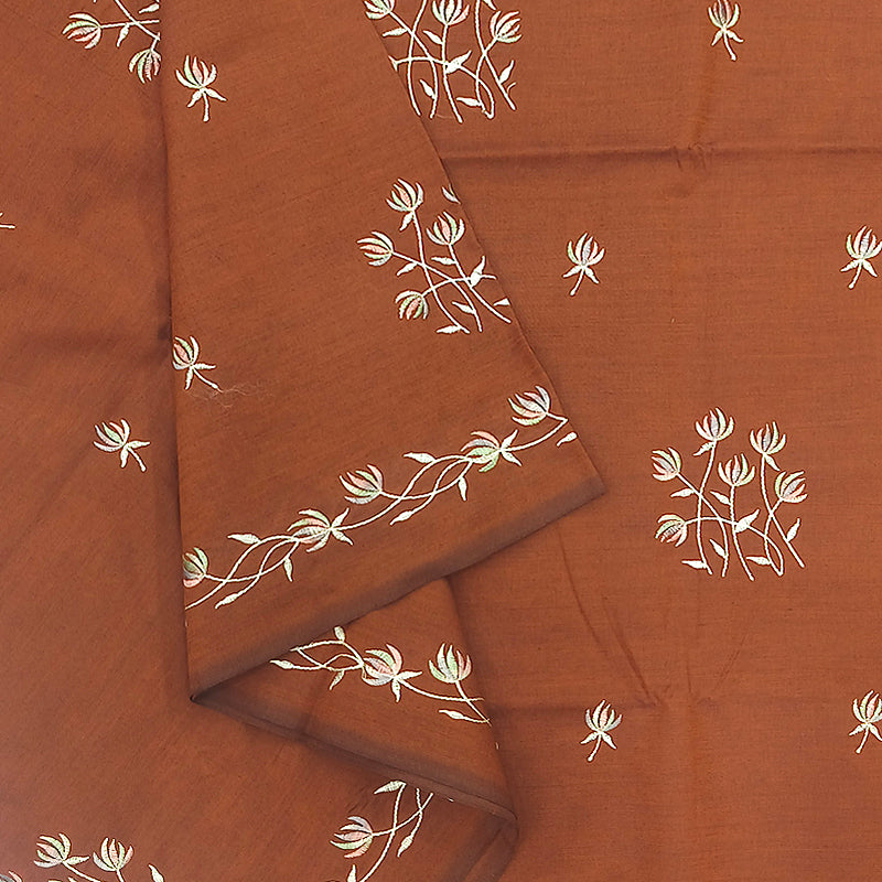 Hayagrivas Rust Orange Fancy Cotton Saree KBE2167A1-38