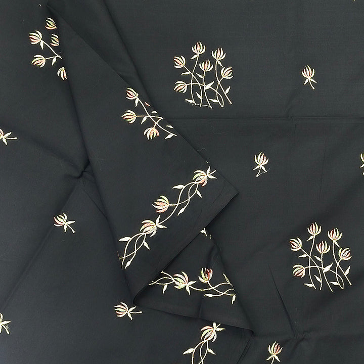 Hayagrivas Black Fancy Cotton Saree KBE2167A1-34