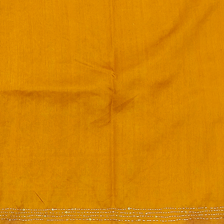 Hayagrivas Mustard Yellow Fancy Cotton Saree KBE2544C6-4
