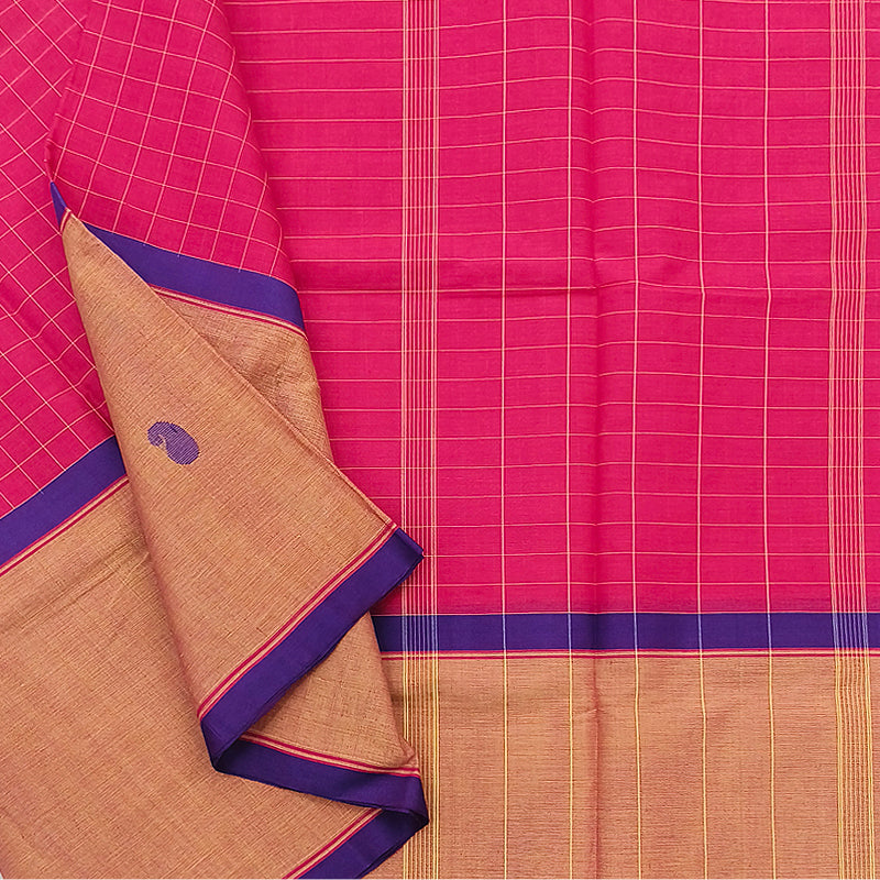 Hayagrivas Pink Pure Cotton Saree KSBE7H16-3