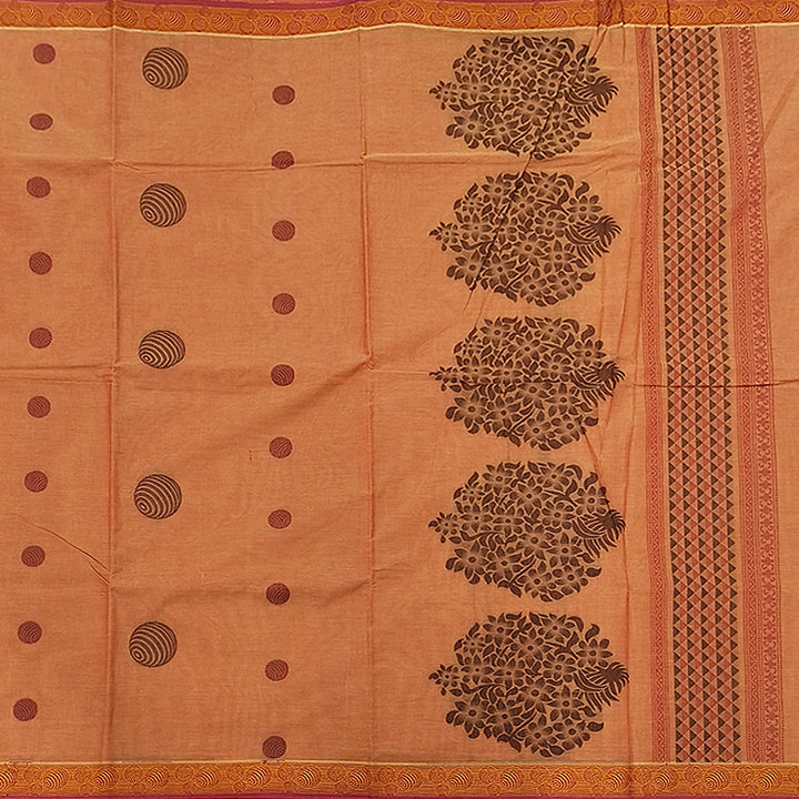 Hayagrivas Mild Red Pure Cotton Saree KBE2160A2-48