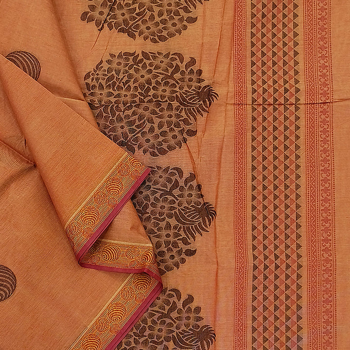 Hayagrivas Mild Red Pure Cotton Saree KBE2160A2-48