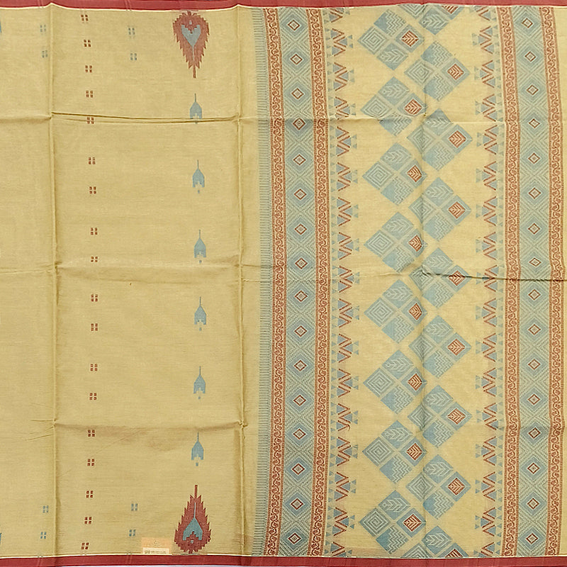 Hayagrivas Beige Pure Cotton Saree KBE1891L1-69