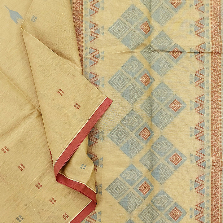 Hayagrivas Beige Pure Cotton Saree KBE1891L1-69