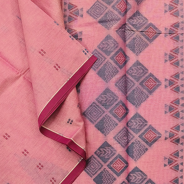 Hayagrivas Rose Pink Pure Cotton Saree KBE1897L1-50