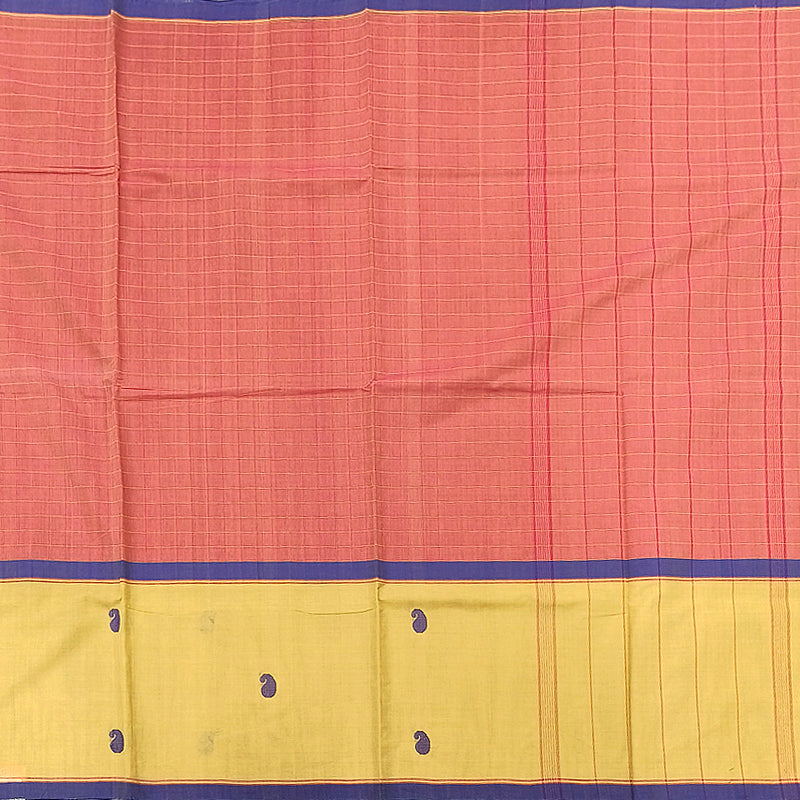 Hayagrivas Light Pink Pure Cotton Saree KBE1019I13-8