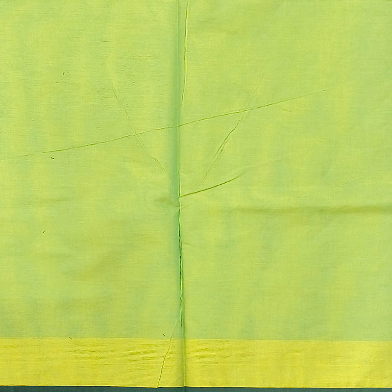 Hayagrivas Yellowish-Green Pure Cotton Saree KBE1891L1-11