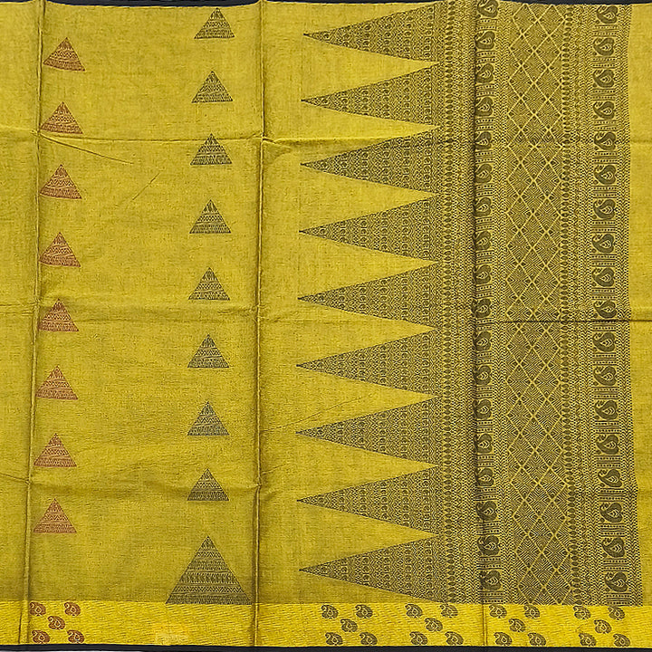 Hayagrivas Mehandi Green Pure Cotton Saree KBE1891L1-100