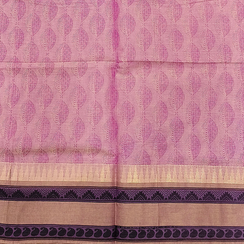 Hayagrivas Lavender-Pink Pure Cotton Saree KBE2163A23-1