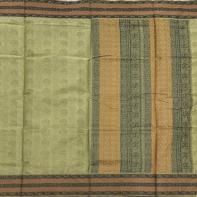 Hayagrivas Elaichi Green Pure Cotton Saree KBE2163A8-2