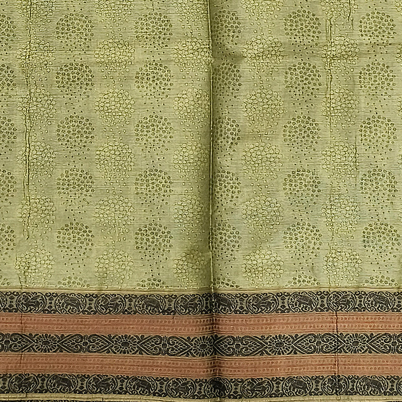 Hayagrivas Elaichi Green Pure Cotton Saree KBE2163A8-2