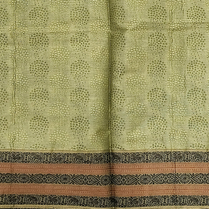Hayagrivas Elaichi Green Pure Cotton Saree KBE2163A8-2