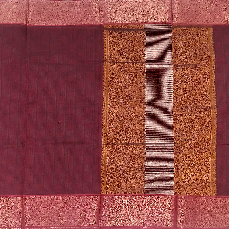 Hayagrivas Maroon Pure Cotton Saree KBE2163A22-1