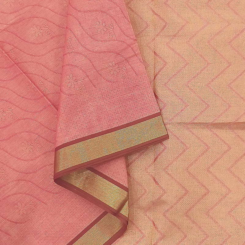 Hayagrivas Pink Pure Cotton Saree KBE2163A17-2