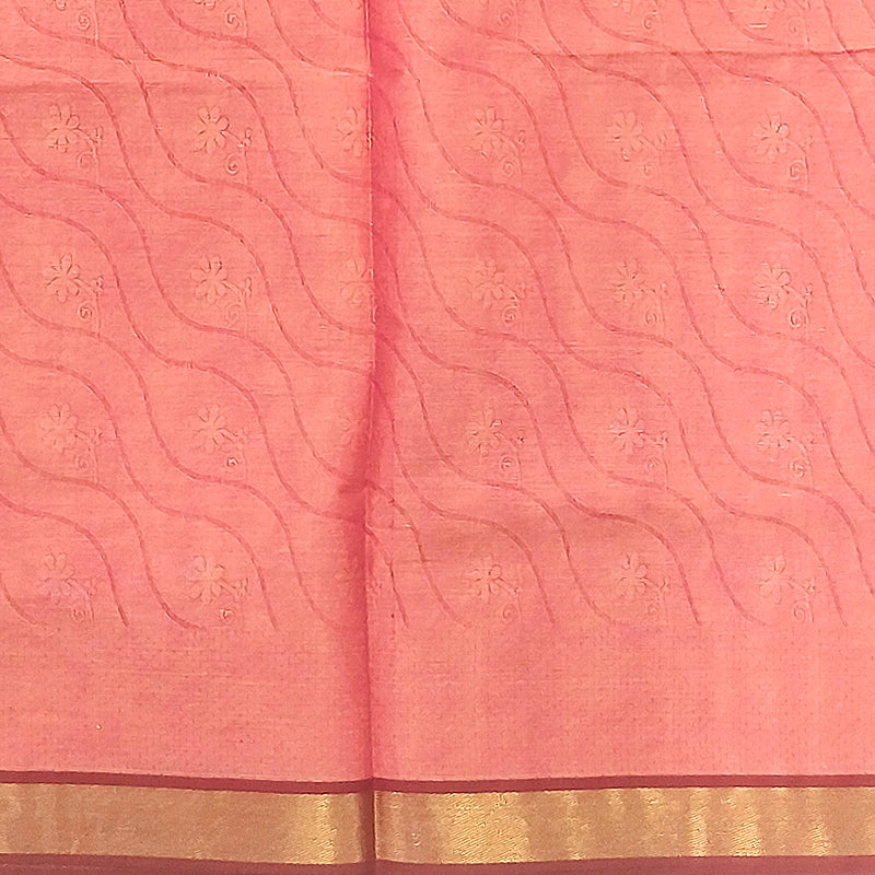 Hayagrivas Pink Pure Cotton Saree KBE2163A17-2